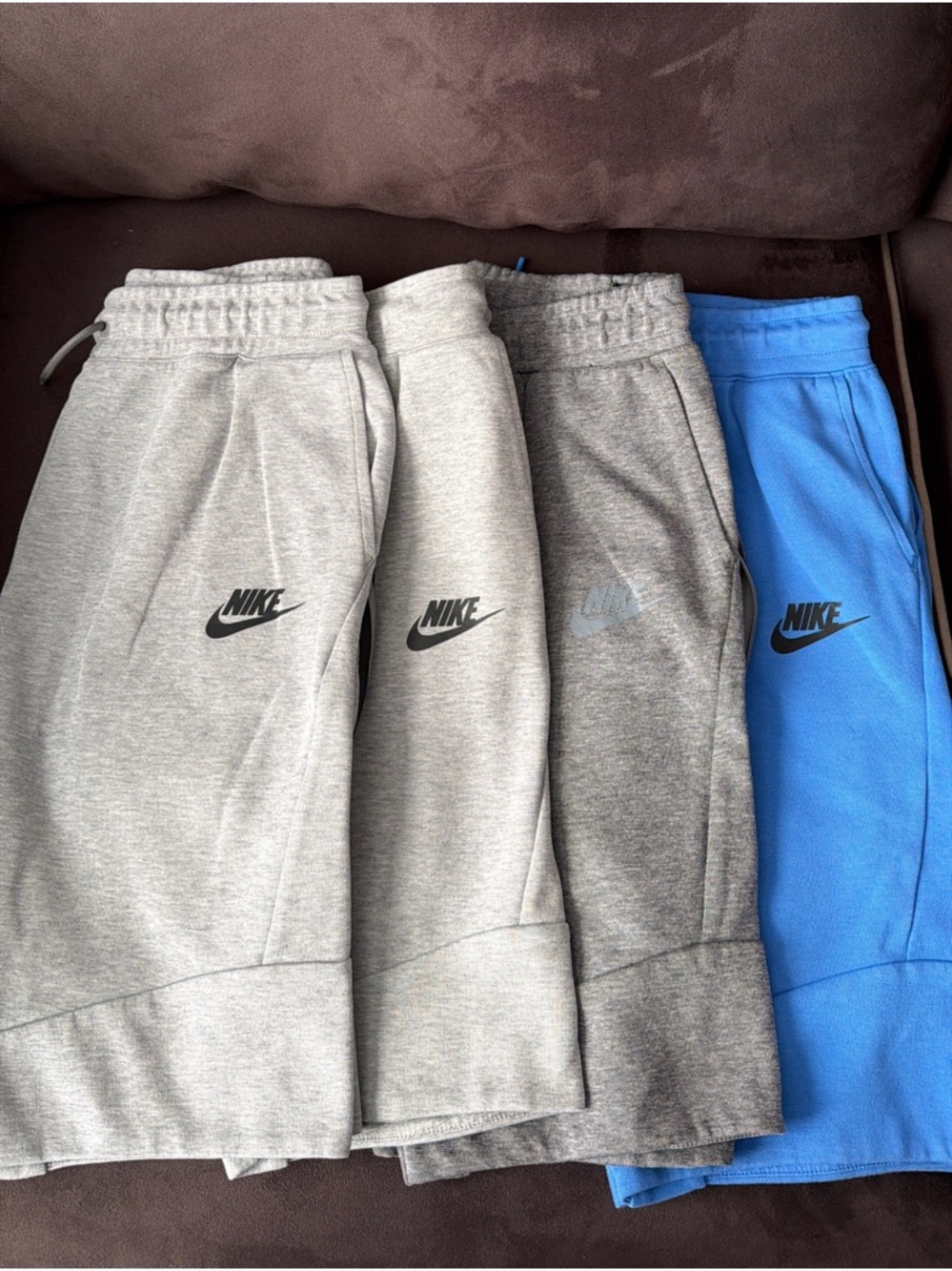 Nike Tech Kids Shorts in Gray, Dark Gray & Blue